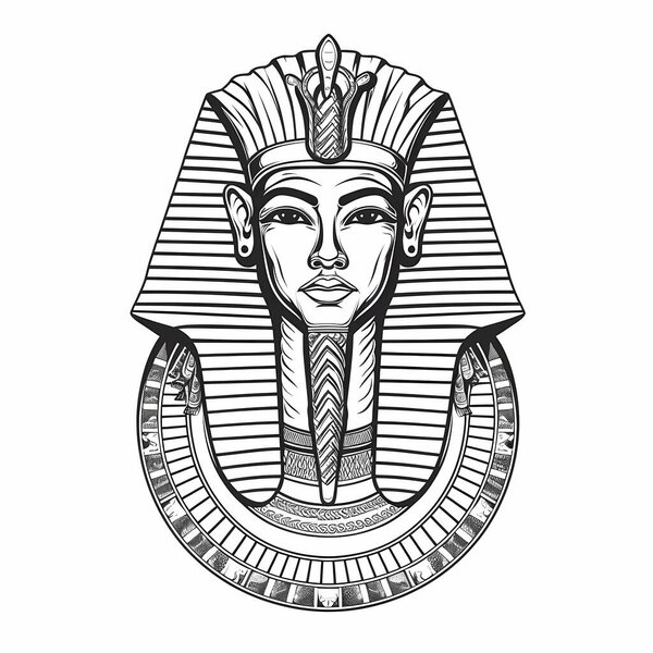 black and white egyptian sphinx 