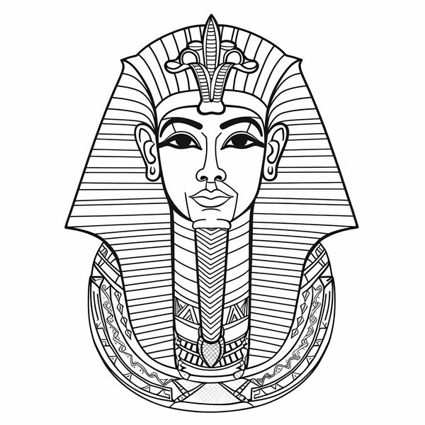 illustration with a egyptian sphinx in egypt.