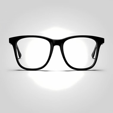 Beyaz arkaplanda izole edilmiş 3D gerçekçi gözlük.