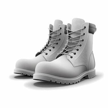 Bağcıklı kışlık botlar. 3d oluşturma