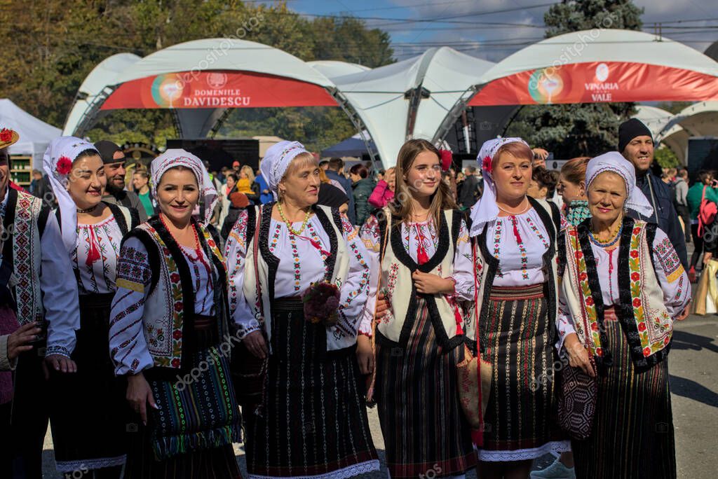 Chisinau, Moldova - October 2, 2022: National Wine Day celebration in