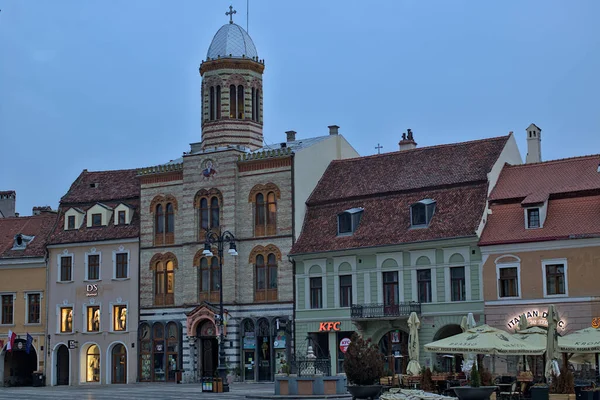 Brasov Romania November 2022 Cityscape Beautiful Old Buildings Historical Center — Foto de Stock