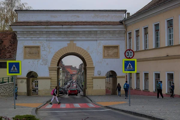 Brasov Romania 2022 Beautiful Historical Schei Gate Old Town 트란실바니아의 — 스톡 사진