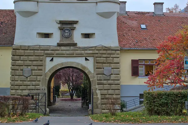 Brasov Rumania Noviembre 2022 Famosa Puerta Defensiva Medieval Catherine Gate — Foto de Stock