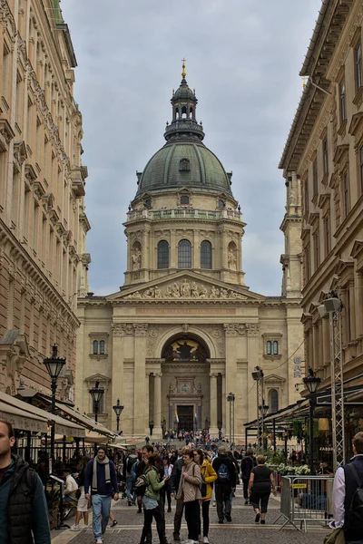 Budapeste Hungria Abril 2023 Vista Basílica Santo Estêvão Uma Basílica — Fotografia de Stock