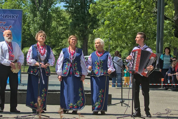 Kiev Ucrania Mayo 2023 Festival Fiestas Familiares Rusanivka Fest Desempeño — Foto de Stock