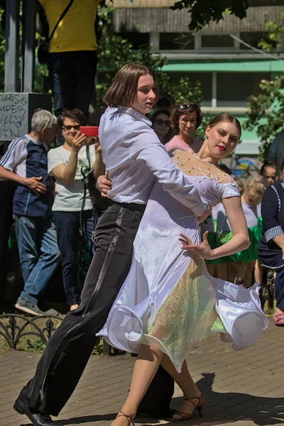 Kyjev Ukrajina Května 2023 Rodinný Svátek Rusanivka Fest Výkon Kreativních — Stock fotografie
