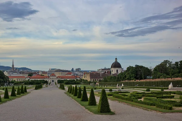 Viena Austria Junio 2023 Vista Del Parque Ciudad Desde Palacio — Foto de Stock
