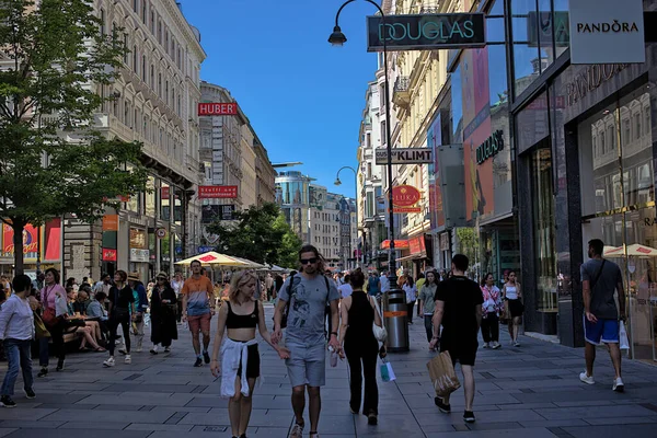 Вена Австрия Июня 2023 Вид Одну Типичных Улиц Историческом Центре Стоковая Картинка