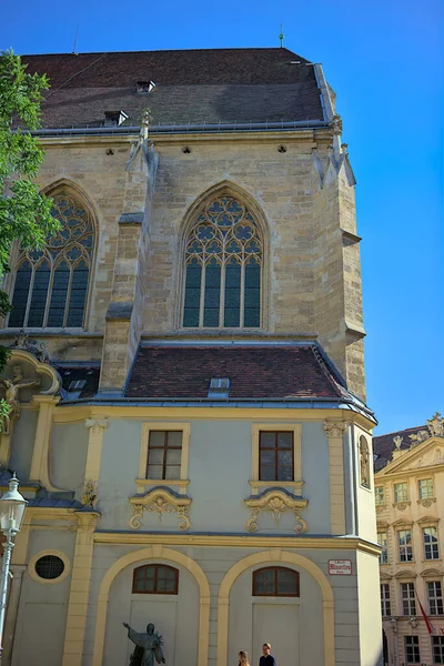Wien Österrike Juni 2023 Minorite Kyrka Minoritenkirche Romersk Katolska Hallen — Stockfoto