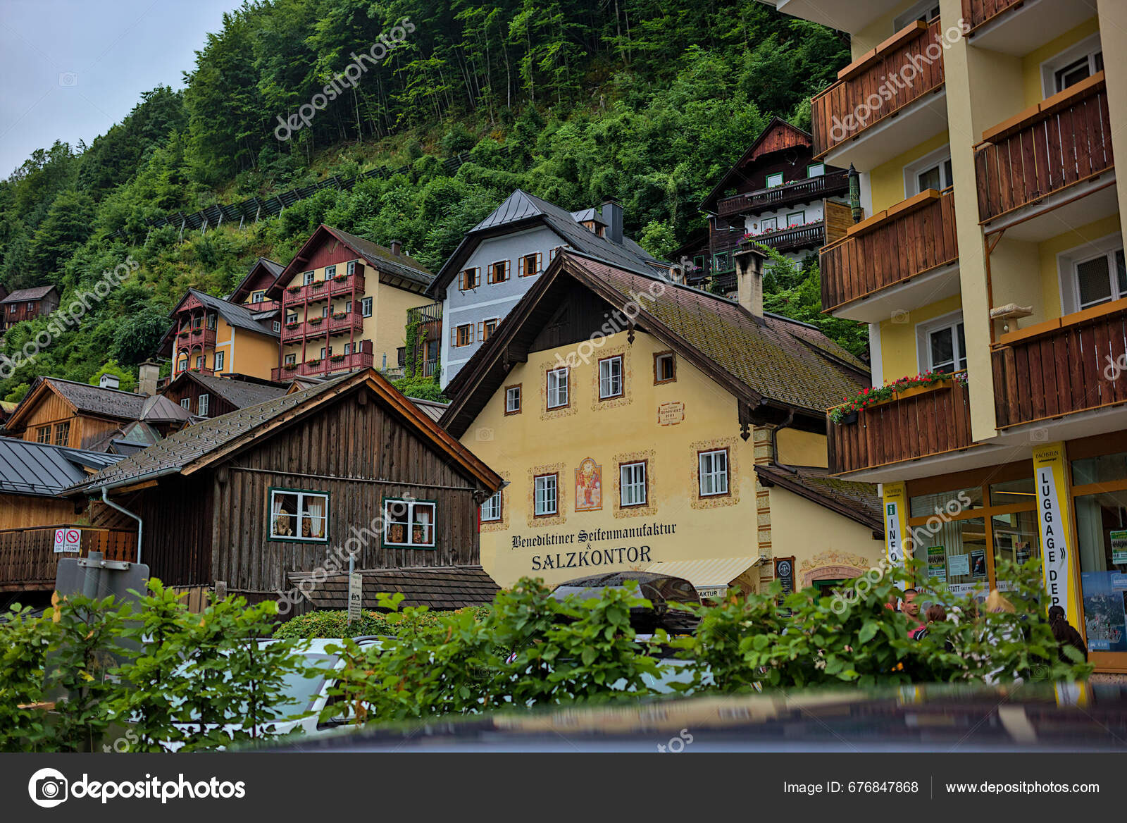 Hallstatt Austria July 2023 Beautiful Architecture Famous Old Town   Depositphotos 676847868 Stock Photo Hallstatt Austria July 2023 Beautiful 