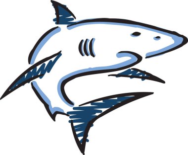 kızgın köpekbalığı vektör illüstrasyonu