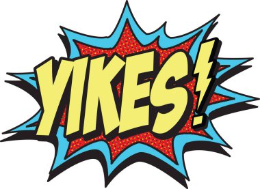 yikes comics style vector illustration