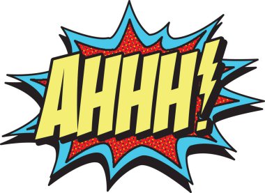 ahhh comics style vector illustration