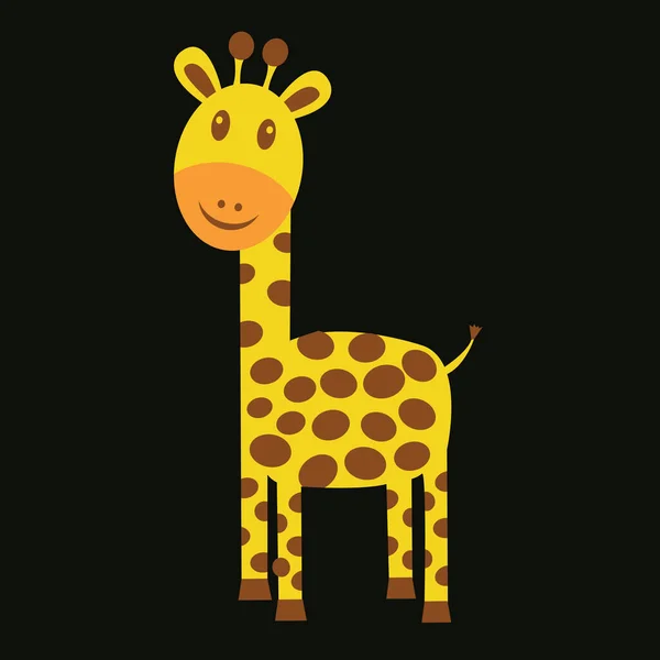 Girafa Desenho Animado Vetor Ilustração Design Gráfico —  Vetores de Stock