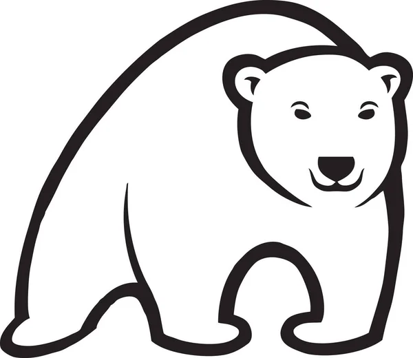 Ilustracja Wektorowa Niedźwiedź Polarny — Wektor stockowy