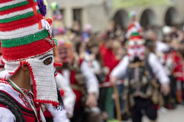 Shiroka Laka Bulgária 2023 Március Masquerade Festival Shiroka Laka Bulgaria — Stock Fotó