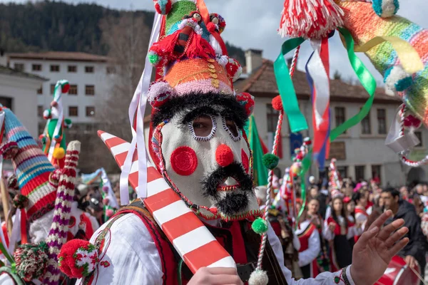 Shiroka Laka Bulgarije Maart 2023 Masquerade Festival Shiroka Laka Bulgarije — Stockfoto