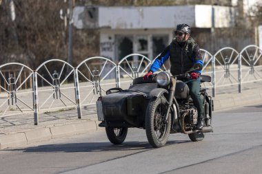 Sofya, Bulgaristan - 25 Mart 2023: Bulgaristan 'ın Sofya kentinde yaz motosiklet sezonunun resmi açılışı