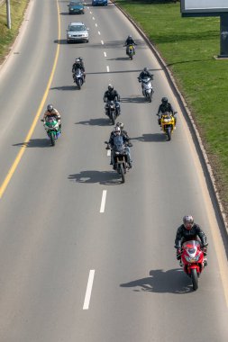 Sofya, Bulgaristan - 25 Mart 2023: Bulgaristan 'ın Sofya kentinde yaz motosiklet sezonunun resmi açılışı