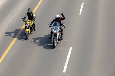 Sofya, Bulgaristan - 25 Mart 2023: Bulgaristan 'ın Sofya kentinde yaz motosiklet sezonunun resmi açılışı