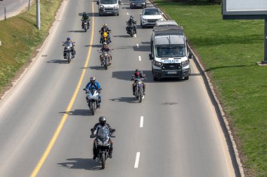 Sofya, Bulgaristan - 25 Mart 2023: Bulgaristan 'ın Sofya kentinde yaz motosiklet sezonunun resmi açılışı