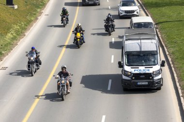 Sofya, Bulgaristan - 25 Mart 2023: Bulgaristan 'ın Sofya kentinde yaz motosiklet sezonunun resmi açılışı