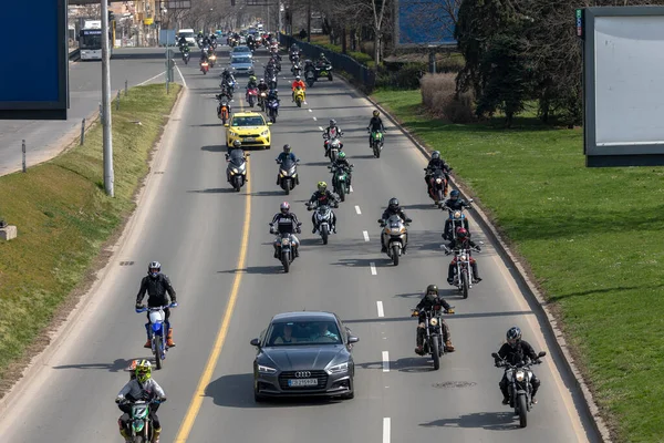 Sofya, Bulgaristan - 25 Mart 2023: Bulgaristan 'ın Sofya kentinde yaz motosiklet sezonunun resmi açılışı