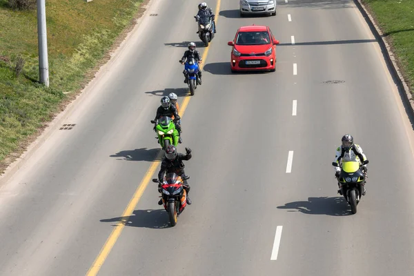 Sofya, Bulgaristan - 25 Mart 2023: Bulgaristan 'ın Sofya kentinde yaz motosiklet sezonunun resmi açılışı