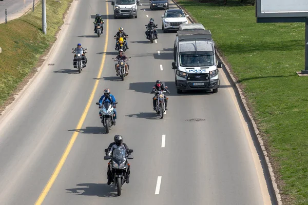 Sofya, Bulgaristan - 25 Mart 2023: Bulgaristan 'ın Sofya kentinde yaz motosiklet sezonunun resmi açılışı