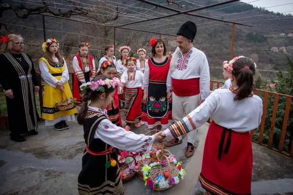 Станция Бов Болгария Апреля 2023 Года День Лазарова Традиционный Болгарский — стоковое фото