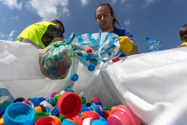 София Болгария Апреля 2023 Года Национальная Кампания Шапки Будущее Пластиковые — стоковое фото