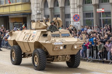 Sofya, Bulgaristan - 6 Mayıs 2023 'te Sofya, Bulgaristan' da düzenlenen tören, 6 Mayıs 'ı kutlayan Aziz George Günü ve Bulgar Ordusu Günü. 6 Mayıs 2023 Sofya, Bulgaristan