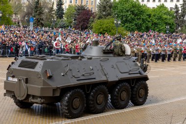 Sofya, Bulgaristan - 6 Mayıs 2023 'te Sofya, Bulgaristan' da düzenlenen tören, 6 Mayıs 'ı kutlayan Aziz George Günü ve Bulgar Ordusu Günü. 6 Mayıs 2023 Sofya, Bulgaristan
