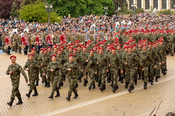 Sofia Bulgarien Maj 2023 Militær Parade Sofia Bulgarien Fejrer Maj - Stock-foto