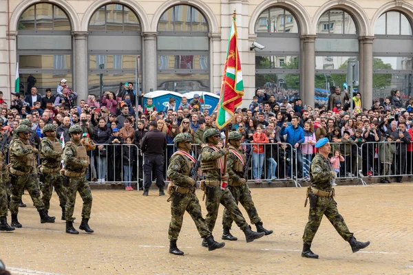 Софія Болгарія Травня 2023 Військовий Парад Софії Болгарія Святкує Травня — стокове фото