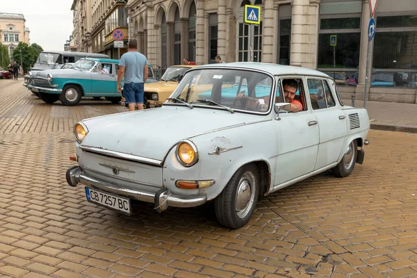 保加利亚索菲亚 2023年6月10日 复古游行老式或复古汽车 复古汽车Skoda 1000Mb — 图库照片