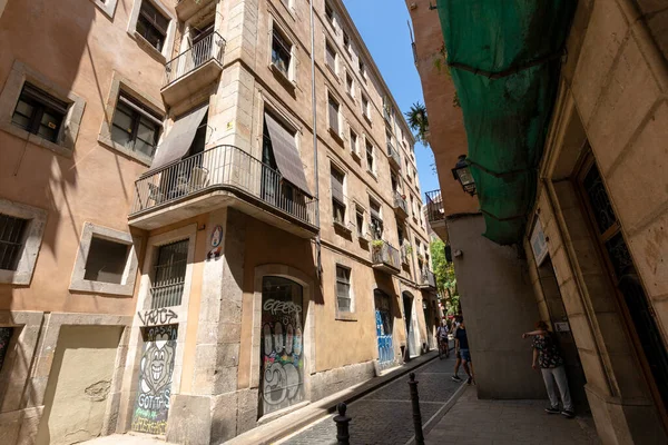 Barcelona Spanje Juni 2023 Wandelen Met Een Camera Prachtige Straten — Stockfoto