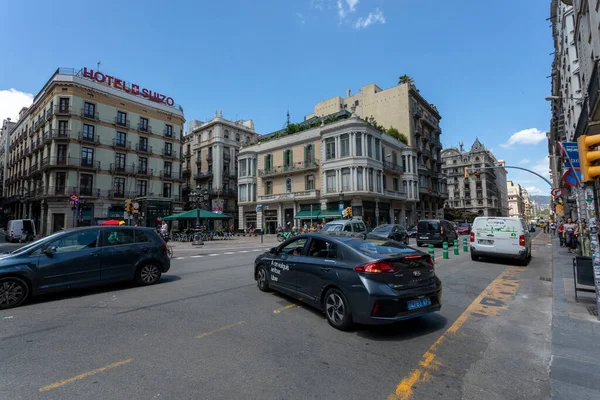 stock image Barcelona, Spain - June 22, 2023: Walking with a camera on the beautiful streets of Barcelona.