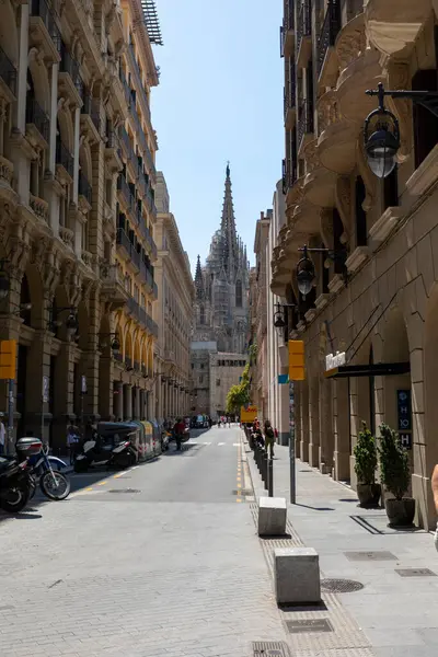 Barcelona Spain June 2023 Walking Camera Beautiful Streets Barcelona — Stock Photo, Image