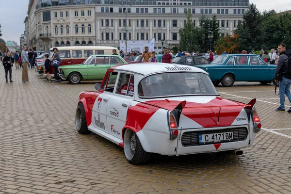 保加利亚索菲亚 2023年9月17日 旧车或旧车的秋季复古游行 复古车Skoda 1000 Rallye — 图库照片