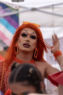 Sofya, Bulgaristan - 22 Haziran 2024: LGBT hakları lezbiyeni, eşcinsel, transeksüel ve biseksüel destekleme amaçlı Sofya Onur etkinliği 17 'nci kez Sofya' da düzenleniyor.