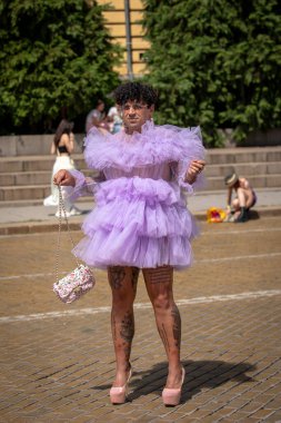 Sofya, Bulgaristan - 22 Haziran 2024: LGBT hakları lezbiyeni, eşcinsel, transeksüel ve biseksüel destekleme amaçlı Sofya Onur etkinliği 17 'nci kez Sofya' da düzenleniyor.