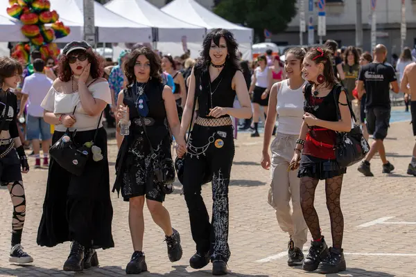 stock image Sofia, Bulgaria - June 22, 2024: The Sofia Pride event in support of LGBT rights lesbian, gay, transgender and bisexual is being held in Sofia for the 17th time.