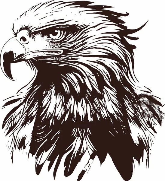 Una Imagen Vectorial Águila Una Obra Arte Digital Producida Través — Vector de stock