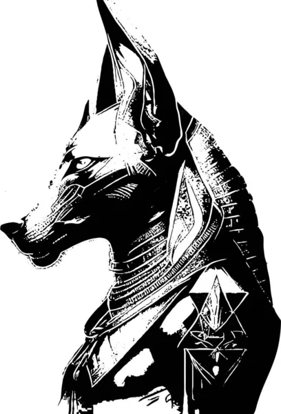 Das Vektorbild Eines Wolfes Verkörpert Eine Heftige Und Beeindruckende Darstellung — Stockvektor