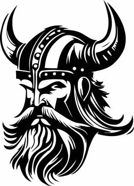 Viking vektör görüntüsü EPS, Vikingler olarak bilinen antik İskandinav denizcilerin vahşi ve maceraperest ruhlarını tasvir eden şaşırtıcı bir dijital sanat eseridir.. 