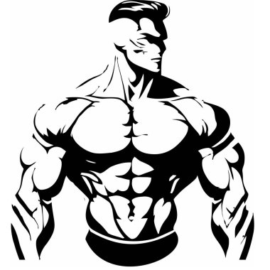 Bu çarpıcı kaslı vücut vektörü illüstrasyonu fiziksel güç ve uygunluğun bir örneğini gösteriyor. Sanat eserleri, iyi tanımlanmış kasların ve keskin hatların karmaşıklığını yakalar. 