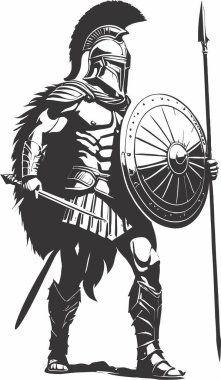 MinimalistArt, HistoricalWarrior, Spartan Helmet, Yunan Mitolojisi, HeroicPose, Efsanevi Savaşçı, Çizgi Sanatı, Monokrom, Çizgi Tasarımı, Sparta, Eski Savaşçı, VectorIllustration, ArtisticDesign, El Çizim, Klasik Savaşçı, 