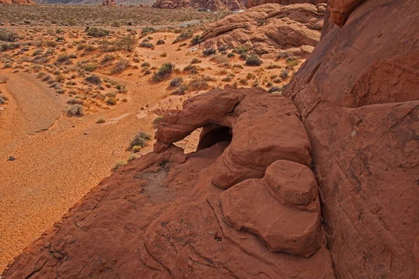 Fire State Park Vadisi Nde Ilginç Kaya Oluşumları Nevada Abd — Stok fotoğraf